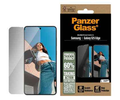 Szkło i folia ochronna PanzerGlass Ultra-Wide Fit do Samsung Galaxy S25 Edge privacy